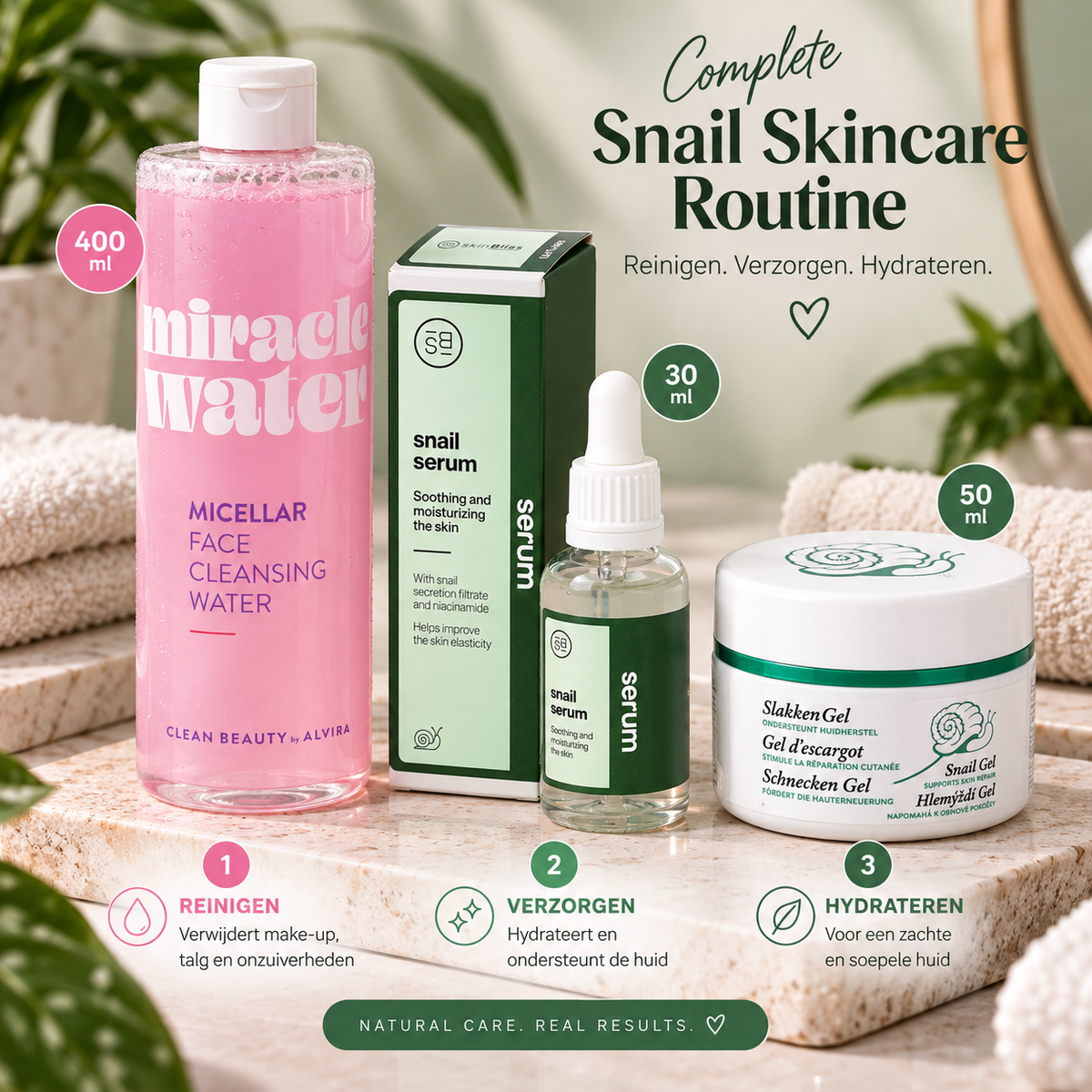 Complete Snail Skincare Routine – 3 Stappen