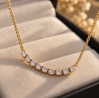 Serena Crystal Necklace Gold