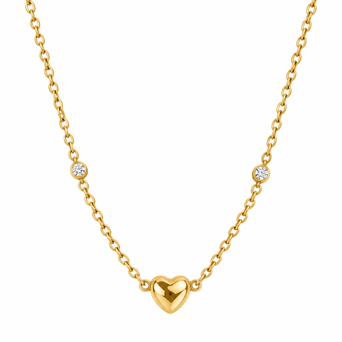 Amora Heart Necklace Gold