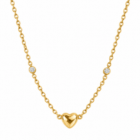 Amora Heart Necklace Gold
