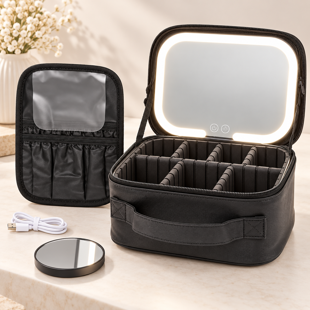 LumiCase Pro LED Beauty Organizer