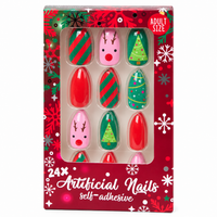 Festive Tips Kerst Kunstnagels 24 Stuks