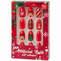 Festive Tips Kerst Kunstnagels 24 Stuks