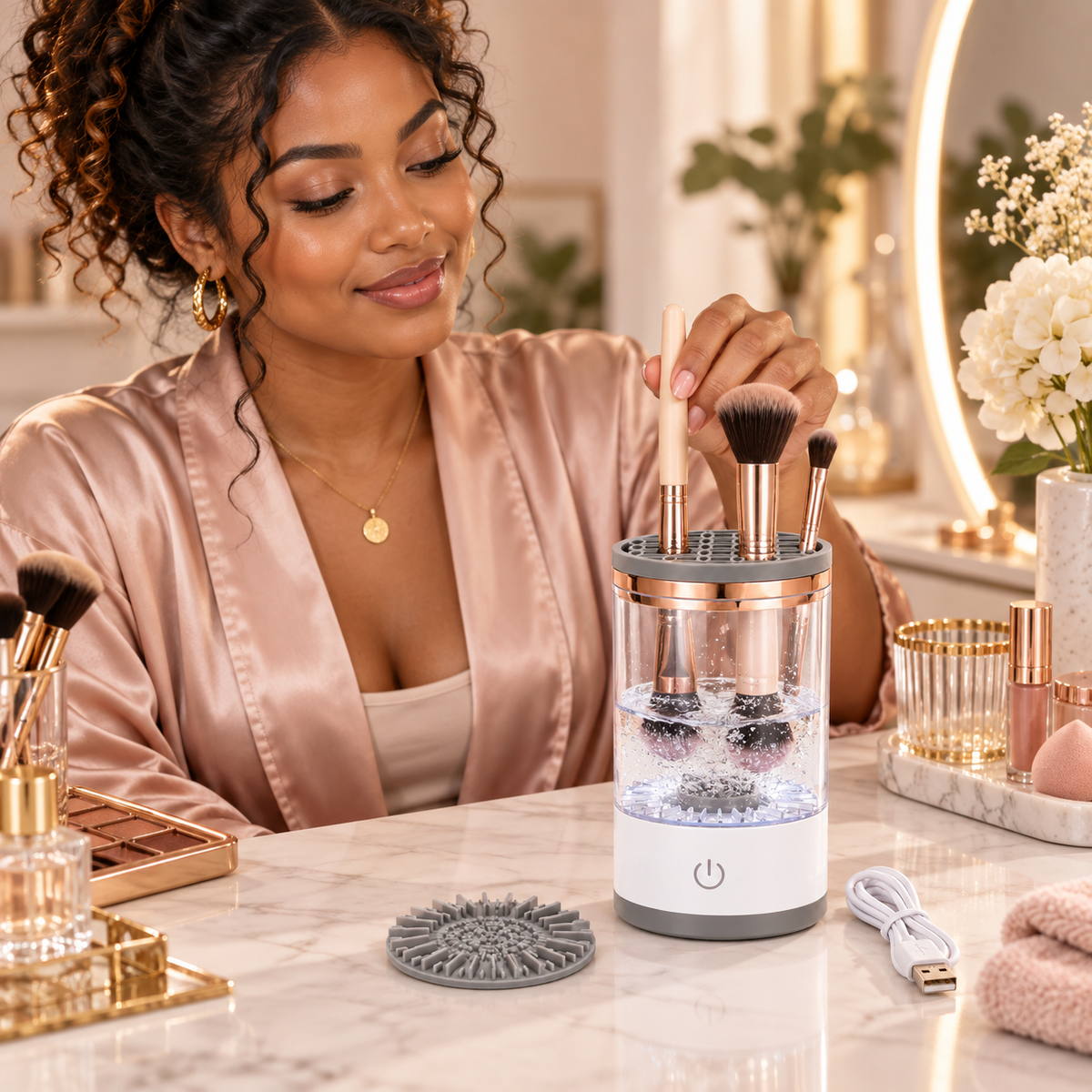 Beauty Star elektrische make up kwastenreiniger lifestyle