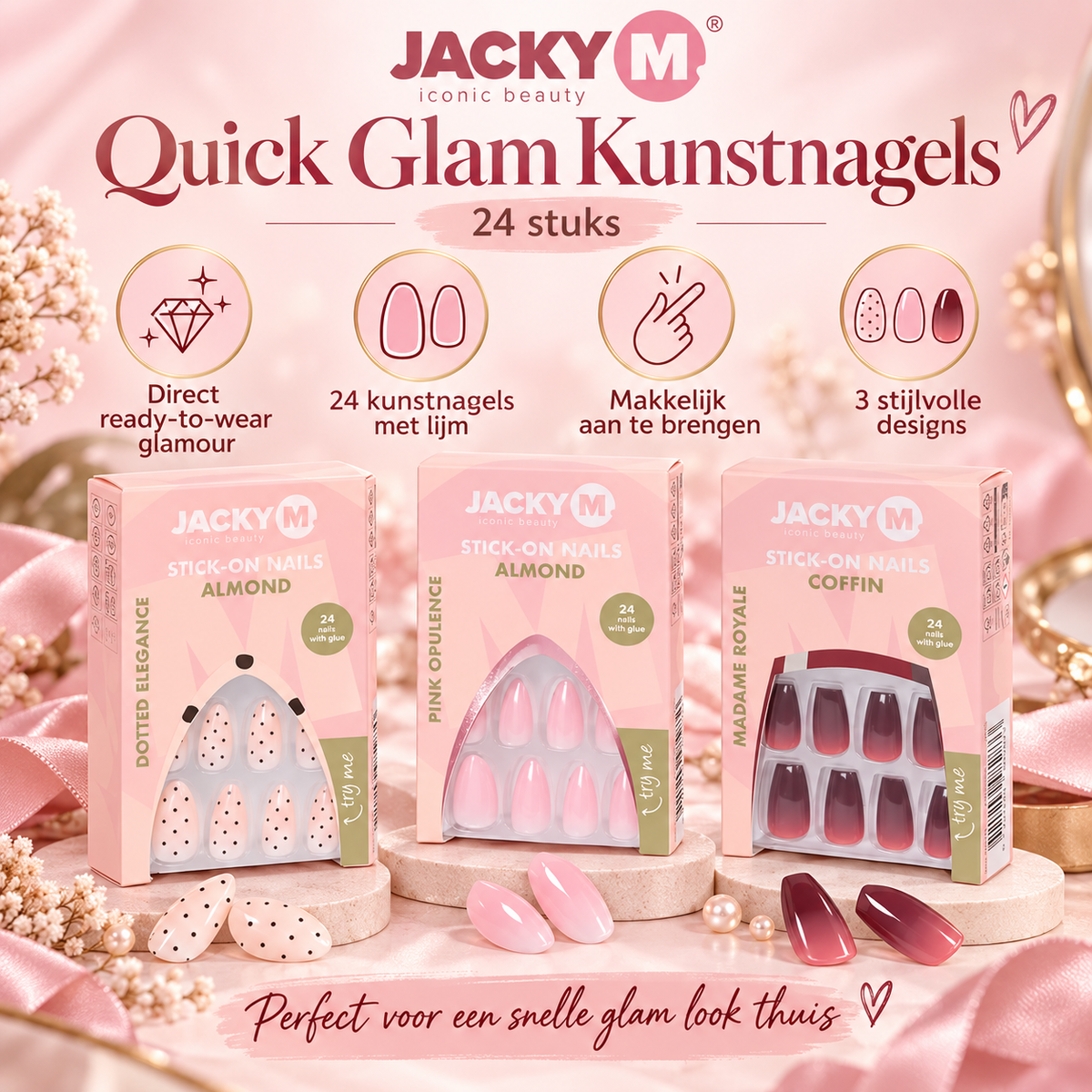 Jacky M Quick Glam kunstnagels voordelen